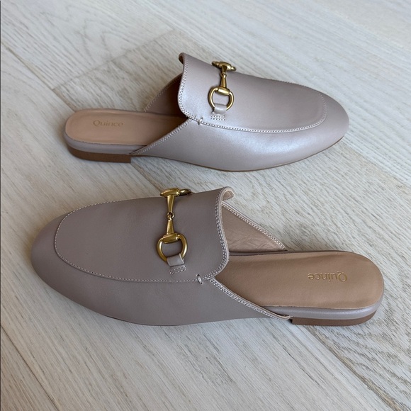 Quince Italian Leather Horsebit Loafer Mule Size 8. - Picture 2 of 7